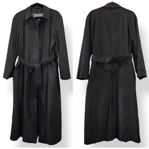 London Fog Waterproof Trench Coat RN 34460 Size 14 Petite Zip-out Liner